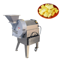 Commerciële aardappelchips snijmachine, fruit- en aardbeien multifunctionele snijder, groentesnijder