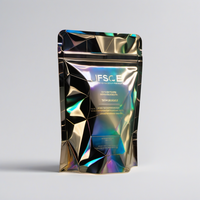 Meilleure Vente : Sachet Doypack Holographique en Mylar à Fermeture Pressable avec Fenêtre Transparente pour Chocolat 500g, Emballage Alimentaire, Impression Brillante