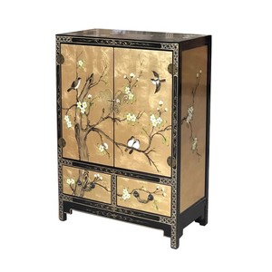 Armoire <span class=keywords><strong>de</strong></span> <span class=keywords><strong>rangement</strong></span> pour la maison en <span class=keywords><strong>bois</strong></span> <span class=keywords><strong>massif</strong></span>, à double porte, motif floral <span class=keywords><strong>de</strong></span> style américain, écologique, grande capacité, durable - Product Image 6