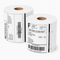Autocollants thermiques adhésifs imperméables 4x6, 500 pièces, étiquettes d'expédition pour bordereaux, rouleau de papier thermique direct/étiquettes en accordéon pour imprimante