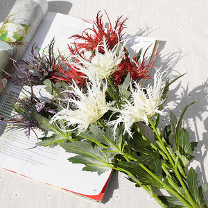 <span class=keywords><strong>Fleur</strong></span> artificielle à tige longue en plastique, toucher réaliste, <span class=keywords><strong>fleur</strong></span> <span class=keywords><strong>de</strong></span> mer, glycines creuse - Product Image 2