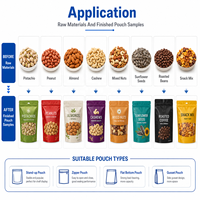 Machine d'emballage pour fruits secs, noix, viande séchée, grains de café, cornichons, biltong, maïs sucré, pistaches, sachets et doypacks