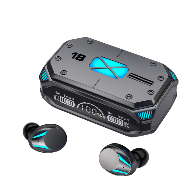 Auto Pairing Memory In-Ear TWS Earphones Active Noise Cancellation (ANC) for 5.3 IPX-8 Waterproof LED
