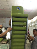 Silla de hierro apilable de lujo cómoda multicolor con almohadilla trasera sillas de púlpito de iglesia para Iglesia
