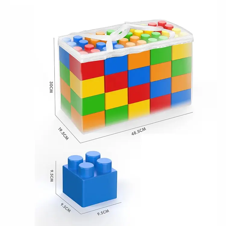 Kleurrijke Grote Bouwsteen Speelgoed Diy Assemblage Plastic 18 Stuks Blok Speelgoed Educatief Bouwsteen Speelgoed Voor Kinderen