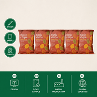 Sacs d'emballage personnalisés à livraison rapide pour chips, sachets alimentaires à fond plat, sachets de café, sacs d'emballage pour snacks