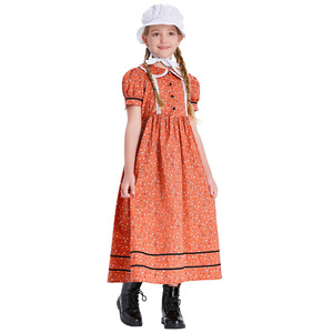 Bộ Trang Phục OEM Lịch Sử Cotton Mỹ Tạp Dề + Nắp Ca-pô + Váy Cho Bé Gái Tiên Phong - Product Image 4