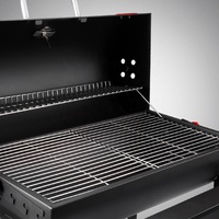 Barbecue portable pliable en acier inoxydable SS304 de qualité supérieure avec grille, pour jardin et extérieur, avec chariot fumoir à charbon de bois