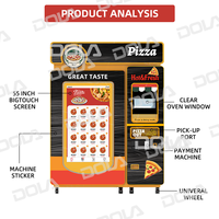 DOLA Pizza Cuisson Distributeur Automatique Comptoir D'affaires Bande Transporteuse Four À Pizza Kiosque À Pizza