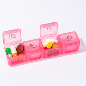 4 veces al día, organizador de pastillas semanal grande de 7 días, pastillero de vitaminas y medicamentos, con recordatorio - Product Image 6