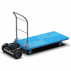 Carretilla Eléctrica Compacta con Plataforma Desmontable, Carro de Logística Plegable de Seis Ruedas, Construcción de Aleación de Aluminio Plateado - Product Image 4