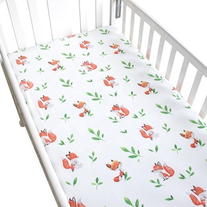 Venta al por mayor, personalizado, 100%, algodón, transpirable, muselina, cama <span class=keywords><strong>para</strong></span> bebé, <span class=keywords><strong>cuna</strong></span> ajustada, sábana <span class=keywords><strong>para</strong></span> <span class=keywords><strong>cuna</strong></span> - Product Image 1