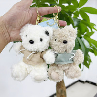 Porte-clés en peluche ours mignon MYT, personnalisable avec logo, cadeau d'anniversaire pour enfants, pendentif de sac à dos avec machine à griffes pour enfants