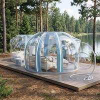 Tente bulle sphérique en polycarbonate OULUO pour événements extérieurs, lieux de mariage, glamping, avec structure en alliage d'aluminium