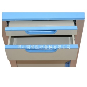 Ruilang Hospital Cabinet RG-007 <b>White</b> ABS Material <b>Bedside</b> Table For Hospital Use - Product Image 3