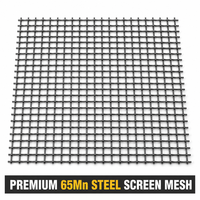 Grille vibrante métallique tissée résistante à l'usure en fil d'acier 65Mn, maille carrée à tissage plat, découpe, soudage et pliage sur mesure