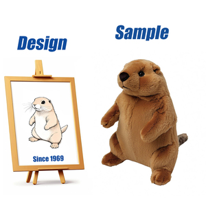 Fábrica Shengye con Certificación CE, CPC y BSCI, Fabricante de Juguetes de Marmota Personalizados, Peluches Suaves, Lindos Animales de Zoológico Africano, Juguetes de Peluche de Marmota Rellenos, Regalos - Product Image 1