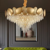 Lustre en cristal LED d'intérieur de luxe Liangte, luminaires et lampes suspendues pour hôtel et commerce