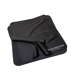 <span class=keywords><strong>Lingettes</strong></span> de nettoyage pour <span class=keywords><strong>lunettes</strong></span> de soleil noires personnalisées avec logo imprimé, 30x30cm, en microfibre, emballées individuellement - Product Image 1