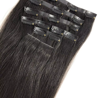 Pas cher Remy 100% Clip en Extension de Cheveux Humains PU Clip Sans Couture dans l'Extension de Cheveux pour les Femmes Blanches Clip de Griffe Extension de Queue de Cheval