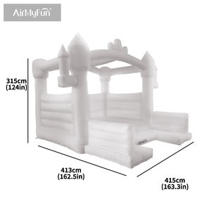 Château <span class=keywords><strong>gonflable</strong></span> blanc <span class=keywords><strong>Air</strong></span> <span class=keywords><strong>My</strong></span> <span class=keywords><strong>Fun</strong></span> Party, structure de saut Oxford avec souffleur d'<span class=keywords><strong>air</strong></span>, garantie 12 mois, installation facile pour mariages - Product Image 4