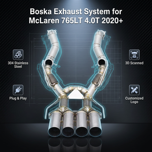 ท่อต่อแบบตรงสำหรับ McLaren 765LT 4.0T 2020 + boska ไทเทเนียมน้ำหนักเบาท่อ supersport - Product Image 1