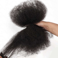 Extensions de cheveux humains vierges brésiliens 100 % naturels, bruts, afro crépus bouclés, cuticules alignées, en vrac, pour dreadlocks, micro-liens/fusion