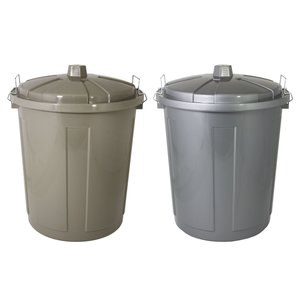 Dove Grey 7 <b>Litre</b> Interior Accessory Waste <b>Bin</b> '<b>BIN</b>' with Dimensions Ø 22.5xh <b>30</b> cm - Product Image 1