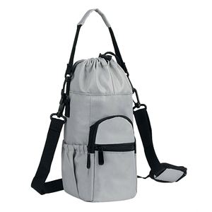 Pochette de transport isotherme tendance personnalisée avec logo, grande capacité, pour bouteille d'eau, avec poche pour téléphone, sac bandoulière, vente en gros - Product Image 3