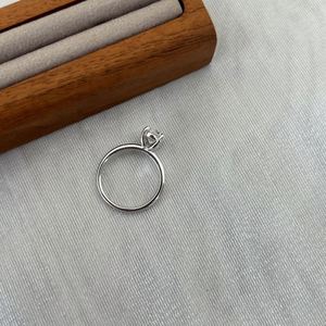 Dylam Classic Style Fine Jewelry <b>925</b> <b>Silver</b> D Color VVS1 6*8mm Moissanite Stone Wedding Engagement Bridal Promise Women <b>Rings</b> - Product Image 5
