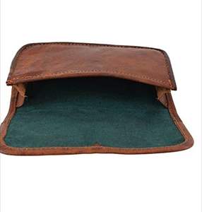 Leather Pouch Full Set Handmade Pipe Rollup <b>Bag</b> Pouch Pipe <b>Stand</b> Valet Tray the Pipe Case Full Set - Product Image 4