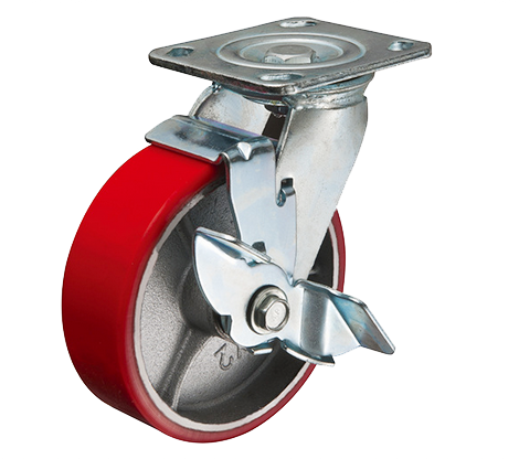 Factory Price Heavy Duty Good 4/5/6/8 Inch PU / TPR / Rubber Industrial Castor Truckle,swivel Type Heavy Duty Caster Wheels