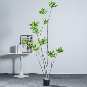 Planta Artificial de Bambú y Lirio Meng Jie, de 30cm a 190cm, Decoración de Interior para Sala de Estar - Product Image 4