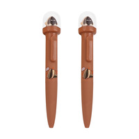 Stylo gel KUKI Keqi mignon en forme de pistache 8580, pointe 0,5 mm, stylo à clic pour fournitures scolaires, cadeau