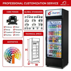Réfrigérateur commercial vertical de grande capacité pour boissons, vitrine de supermarché pour bière et cola - Product Image 2