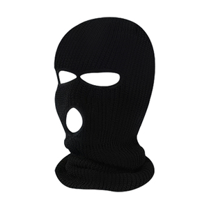 Warm Head Cover Unisex Skiing Winter Proof Riding Mask Three-hole Cap <strong>Wool</strong> Knitted Sports Face Cover off Stock - Product Image 2
