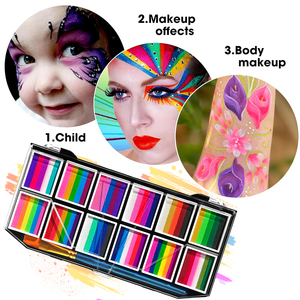 Vente en gros de peinture Bodi peinture à séchage rapide à base d'eau peinture arc-en-ciel Cosplay fête dessin lavable <span class=keywords><strong>visage</strong></span> peinture corporelle - Product Image 1