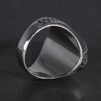Bagues en Argent Sterling 925 Pur avec Zircon Rouge Facetté, Bagues de Mariage Vintage pour Homme, Bijoux Turcs