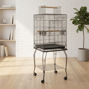Cage à oiseaux fonctionnelle pour perroquets, grande cage en métal, volière pour pigeons, cage à perroquets avec perchoirs à plusieurs niveaux et bac à graines - Product Image 2
