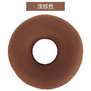 เบาะรองนั่งทรงโดนัท สีน้ำตาลอ่อน แบบเรียบ รองรับสะโพก - Product Image 1
