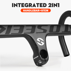 TOSEEK Internal Wiring Full <strong>Carbon</strong> Road Bicycle Integrated Handlebar With <strong>Stem</strong> 28.6mm Bike Handle Drop bar - Product Image 4