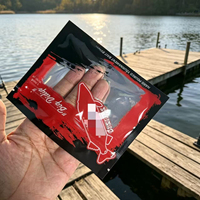 Pochette à fermeture éclair OEM personnalisée à faible MOQ avec grande fenêtre pour leurres de pêche, appâts durs, leurres souples, crankbaits et emballage de matériel de pêche