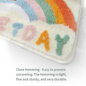 <span class=keywords><strong>Tapis</strong></span> de bain en polyester à poils longs avec base antidérapante en TPR, <span class=keywords><strong>tapis</strong></span> d'entrée de salle de bain pour la maison, <span class=keywords><strong>tapis</strong></span> de sol absorbant pour porte de douche - Product Image 2