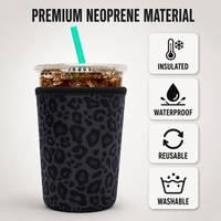 Manchon isotherme pliable en néoprène personnalisé pour tasses à café glacé, réutilisable, pour OEM, support personnalisé pour boissons froides – Vente en gros