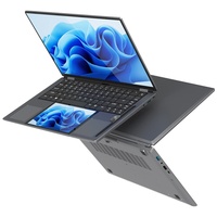 Laptop Layar Ganda 15.6"+7" Layar Sentuh Intel Core I5-1235U 16GB 512GB Penyimpanan Windows 11 Tipis Ringan Notebook Bisnis OEM