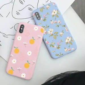 Colorido flor Anti-arañazos a prueba de golpes de epoxi y TPU caso Compatible para iPhone 11 X XR XS. 7 7 6 6s Plus 5 5s SE