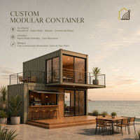 Maison conteneur extensible, facile à assembler, bâtiment mobile modulaire personnalisé de 20 pieds / 40 pieds pour café, bar et pâtisserie
