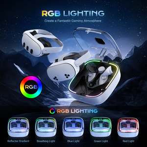 New Magnetic Charging Dock With Rechargeable <strong>Battery</strong> Pack for Meta QST <strong>3</strong>/3S Headset and Controllers ,Dynamic RGB Lighting - Product Image 2