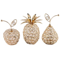 Artisanat de mode tendance, artisanat en cristal créatif européen, pomme, poire, ananas, décoration de table, décoration de la maison, cadeau