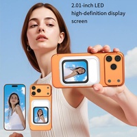 Écran Selfie Magnétique Sans Fil avec Flash, Affichage Haute Définition, Miroir pour Caméra Arrière de Téléphone pour Diffusion en Direct, Mini Portable en Plastique
